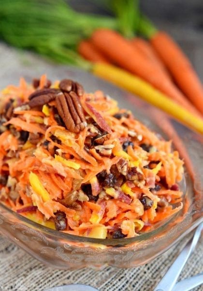 5 Minute Rainbow Carrot Pecan Salad