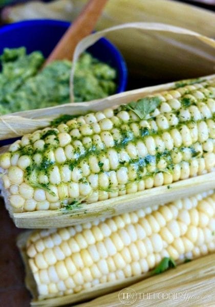 Corn on the Cob with Cilantro Lime Butter
